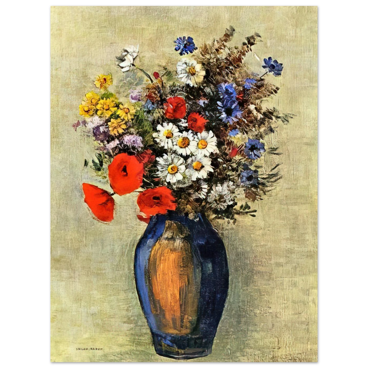 Vase Of Flowers 2 by Odilon Redon – art poster, view 2