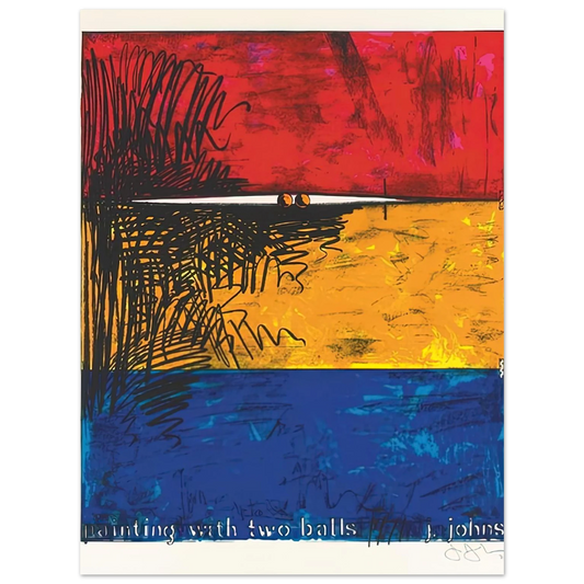Painting With Two Balls Ulae 87 by Jasper Johns – art poster