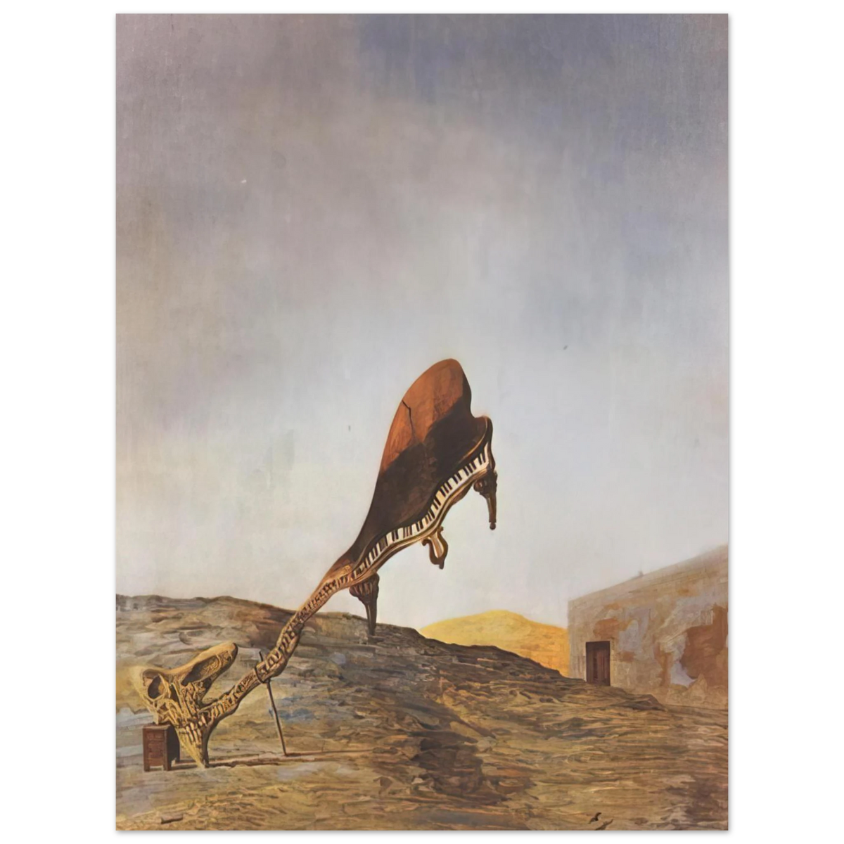 Skull With Its Lyric Appendage Leaning On A Bedside Table Which Should Have The Exact by Salvador Dali (1934) – art poster, view 2