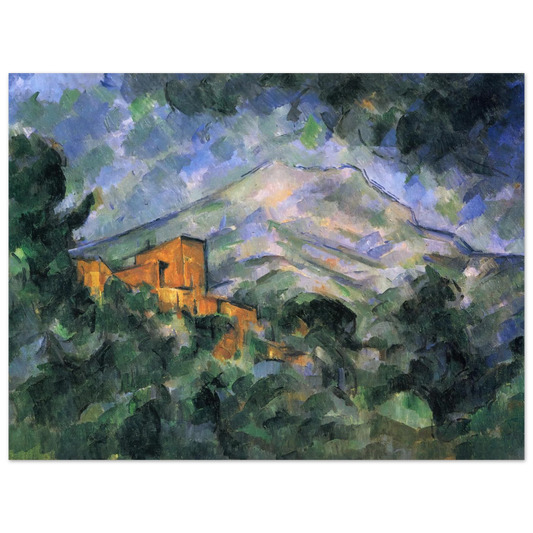 Montagne Sainte-Victoire And The Black Chateau by Paul Cézanne – art poster, view 2