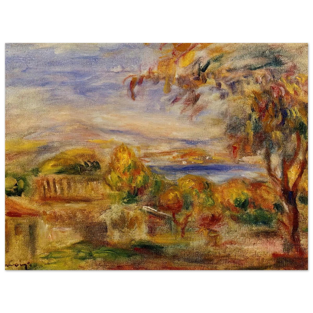 Landscape By The Sea by Pierre-Auguste Renoir – art poster, view 2