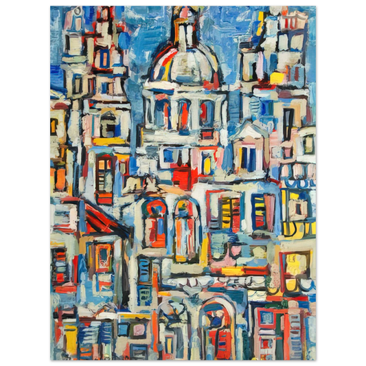 Landscape Of Havana by Rene Portocarrero (1961) – art poster