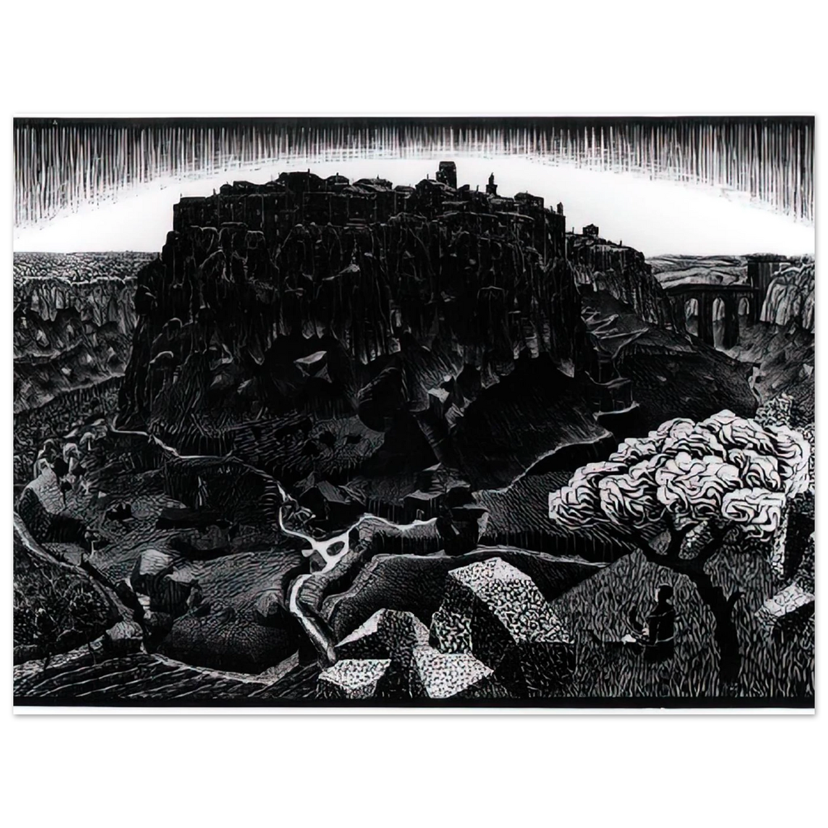 Vitorchiano Nel Cimino by M.C. Escher – art poster, view 2