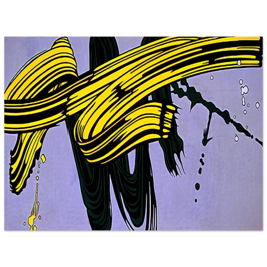 Yellow And Green Brushstrokes by Roy Lichtenstein (1966) – art poster