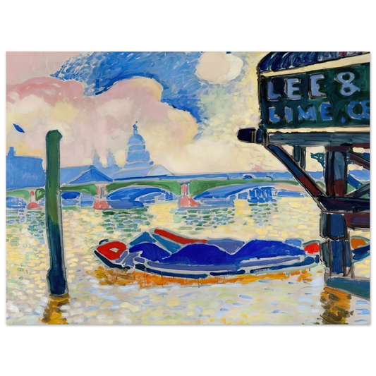 Barges On The Thames 0 by Andre Derain (1906) – art poster