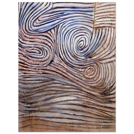 Spiral Motif In White Black And Indigo by Victor Pasmore (1951) – art poster