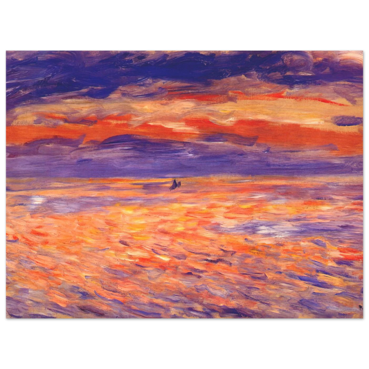 Sunset At Sea by Pierre-Auguste Renoir – art poster, view 2