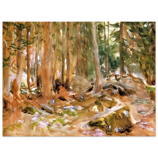 Pine Forest by John Singer Sargent – art poster, view 2