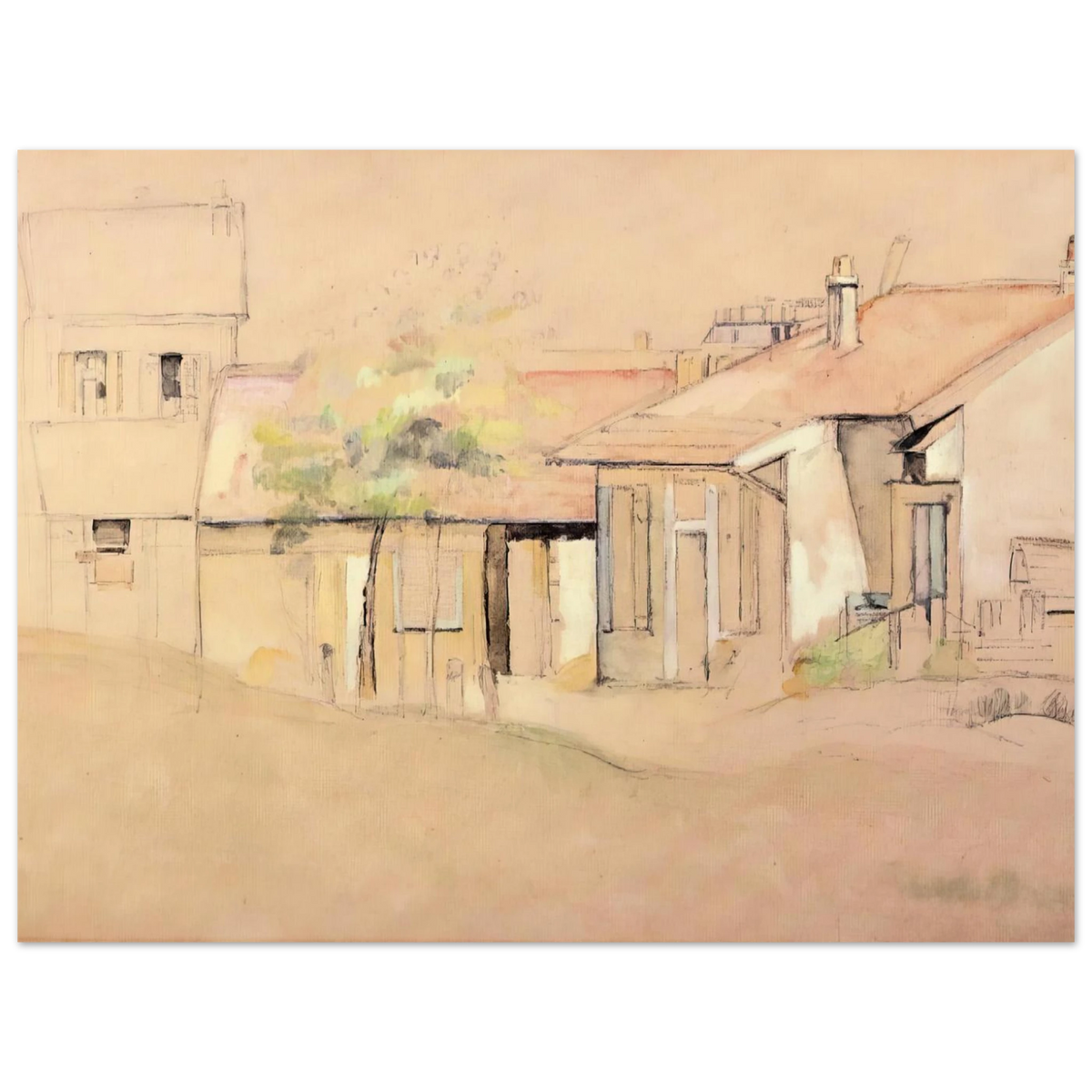 Cottages by Paul Cézanne – art poster, view 2