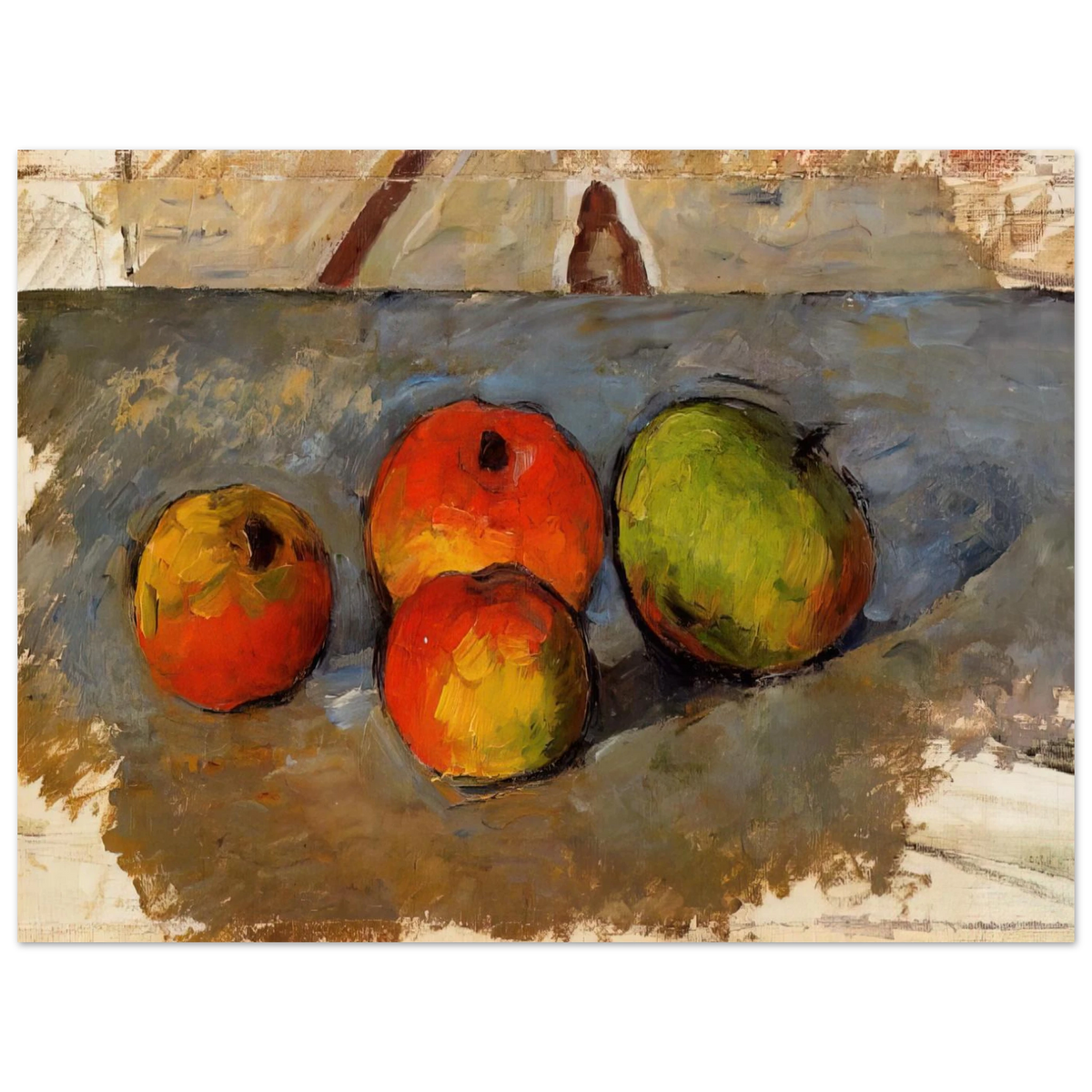 Four Apples by Paul Cézanne – art poster