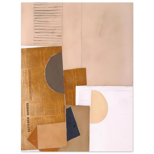 Abstract In White Grey And Ochre by Victor Pasmore (1949) – art poster