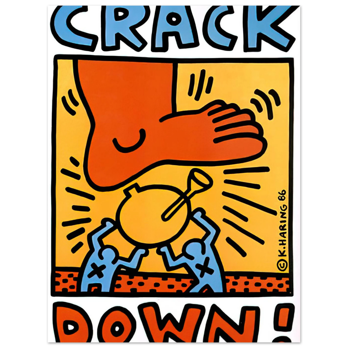 Crack Down by Keith Haring (1986) – art poster, view 2