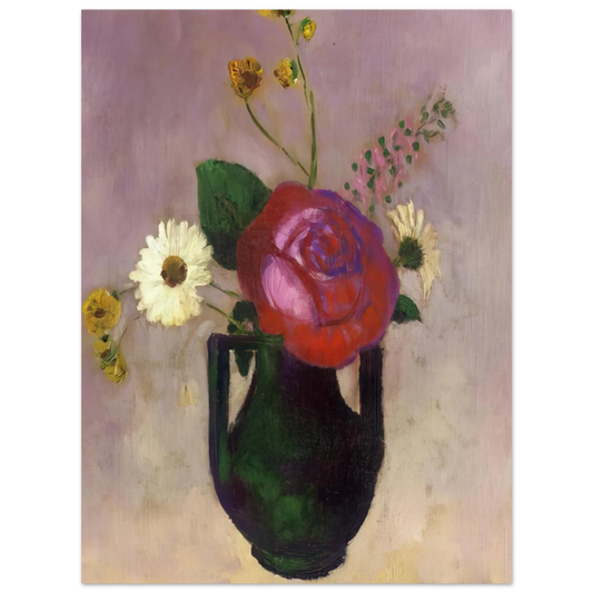 Rose And Daisy by Odilon Redon – art poster