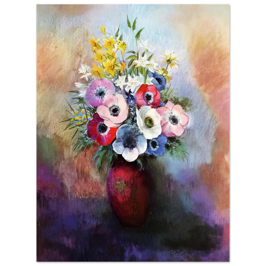 Anemones by Odilon Redon – art poster