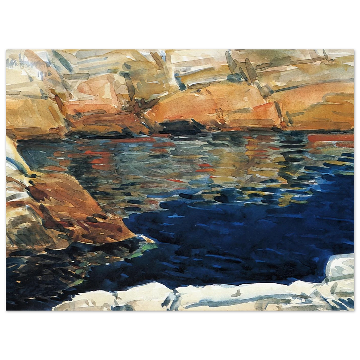 Looking Into Beryl Pool by Childe Hassam – art poster