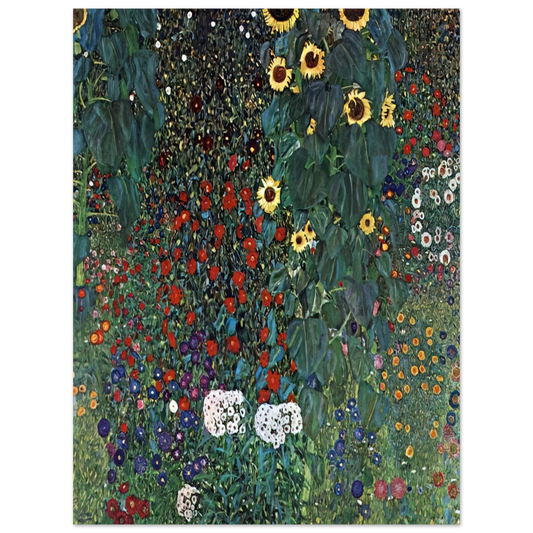 Country Garden With Sunflowers by Gustav Klimt (1906) – art poster
