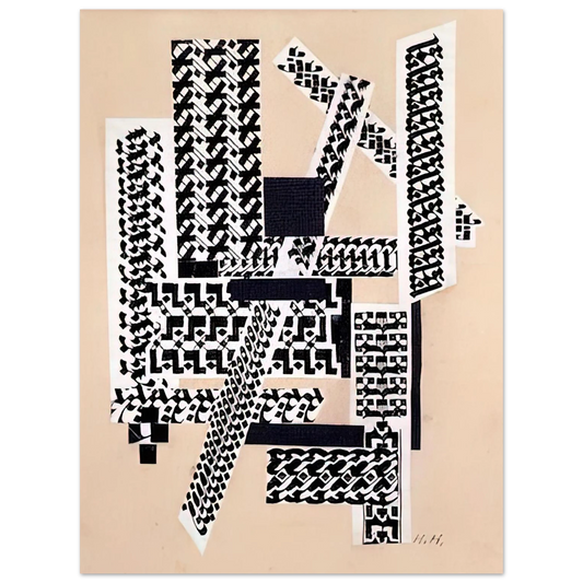 Reed Pen Collage by Hannah Hoch (1922) – art poster