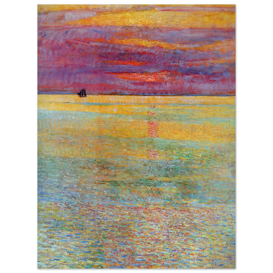 Sunset At Sea by Childe Hassam – art poster