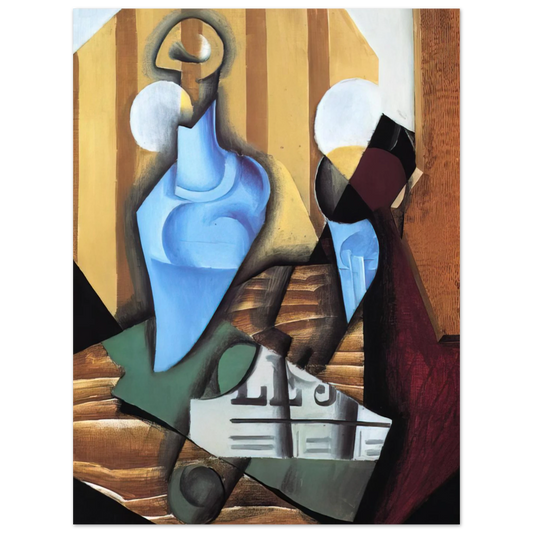 Still Life With Bottle And Glass by Juan Gris (1914) – art poster