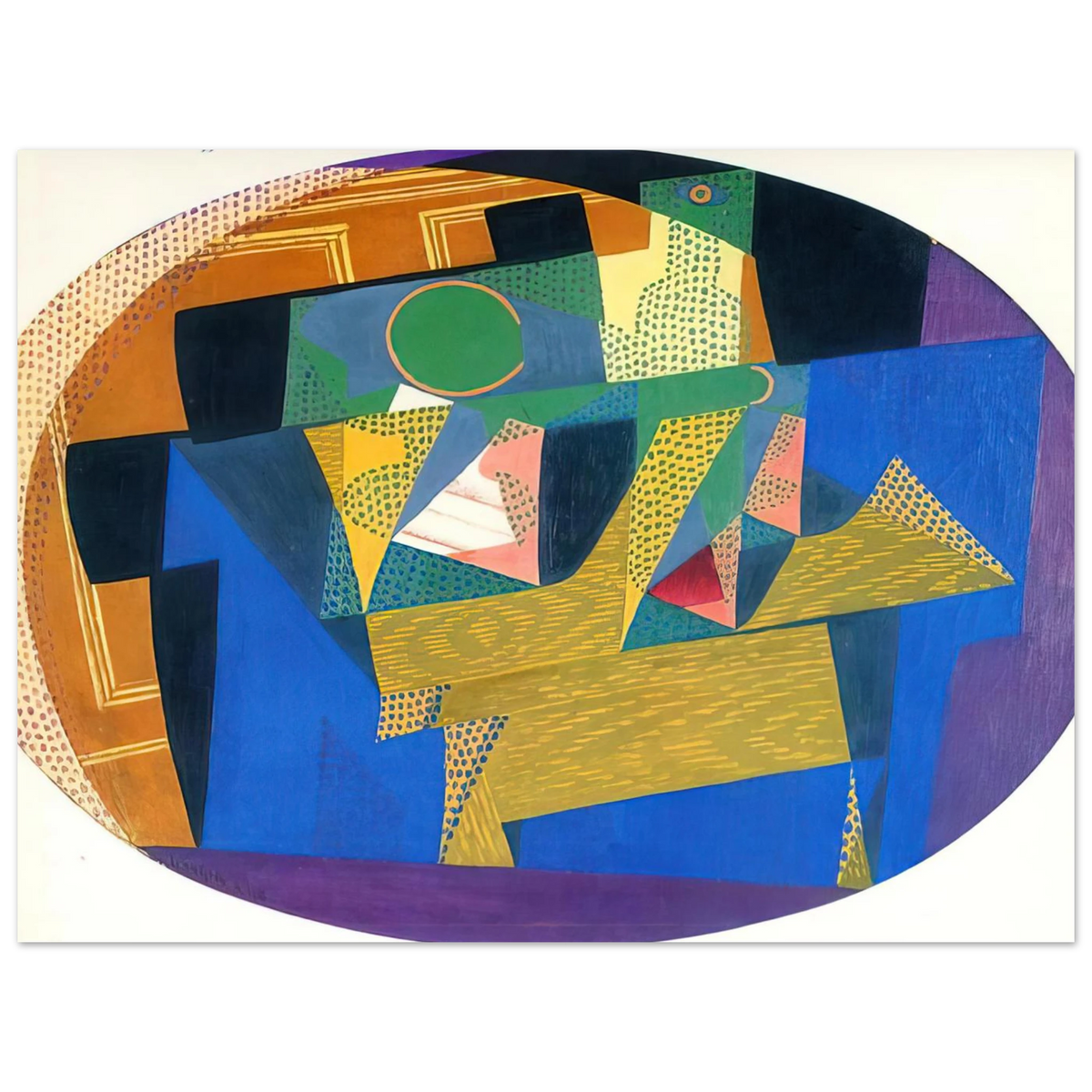 Fruit Bowl With Bottle by Juan Gris – art poster, view 2