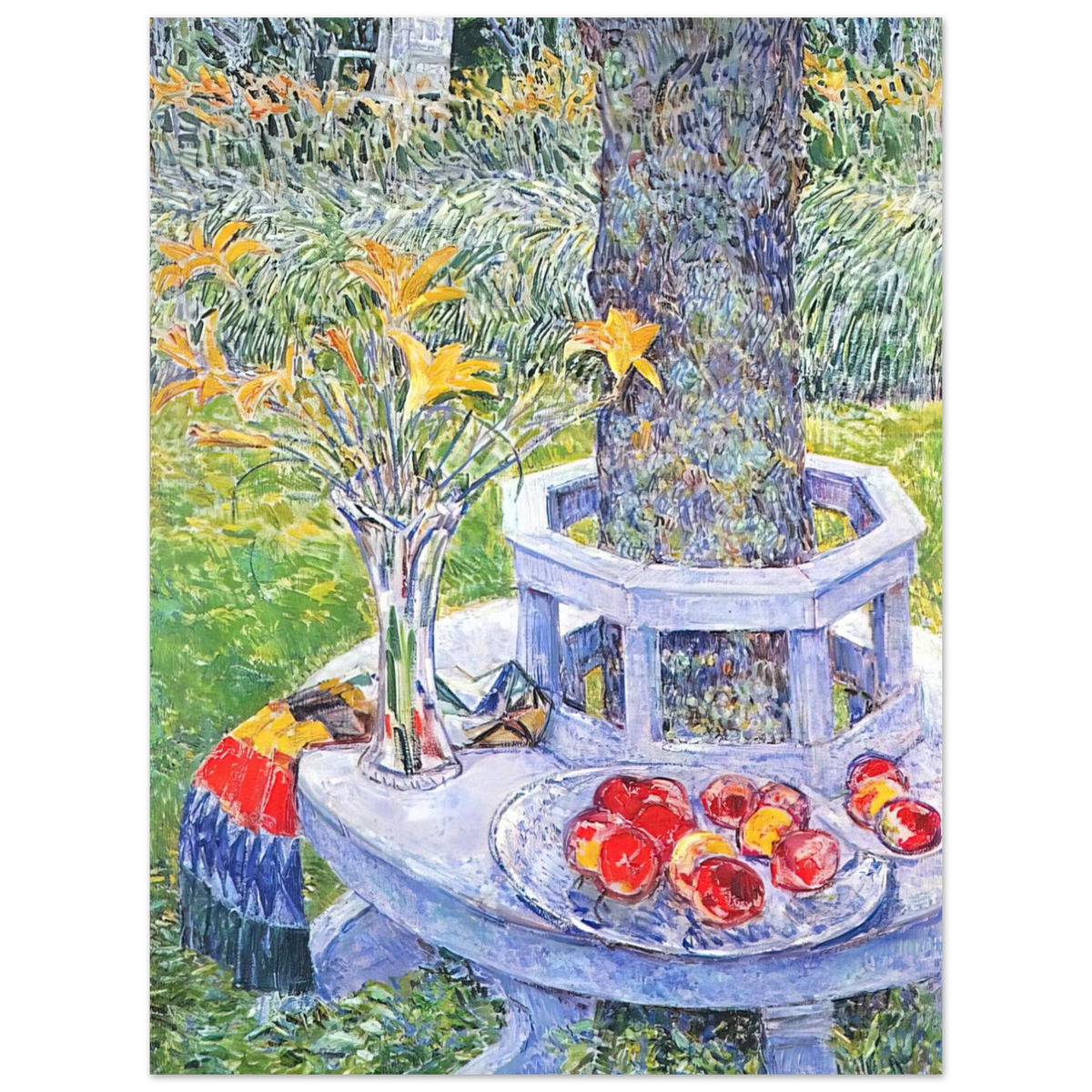 Mrs. Hassam's Garden At East Hampton by Childe Hassam – art poster, view 2
