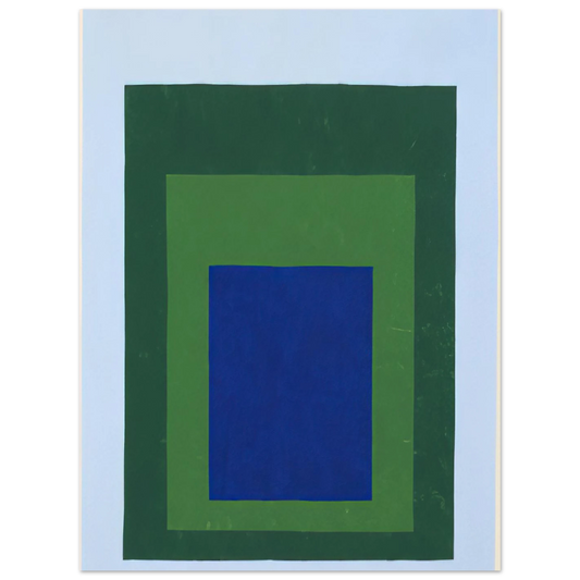Homage To The Square Blue Green by Josef Albers (1950) – art poster