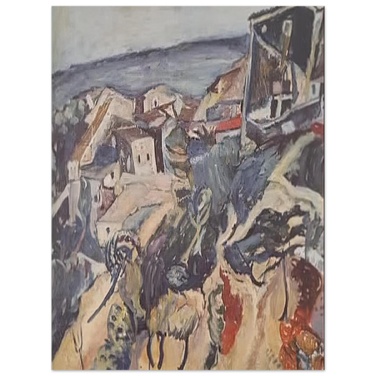 Houses By The Sea by Chaim Soutine (1918) – art poster