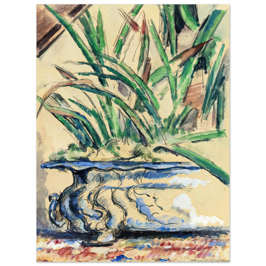 Blue Flowerpot by Paul Cézanne – art poster