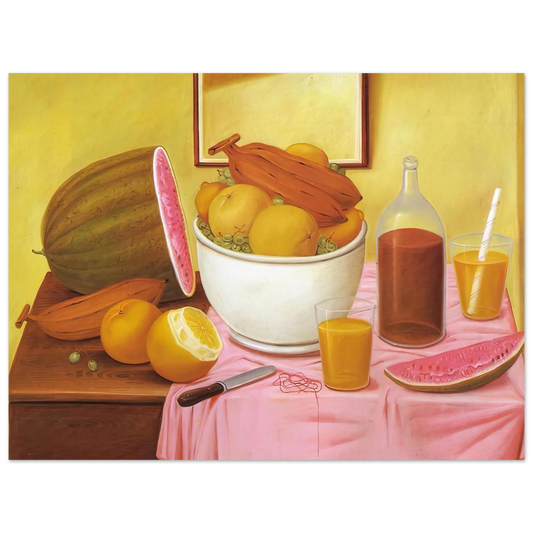 Still Life With Orangeade by Fernando Botero – art poster, view 2