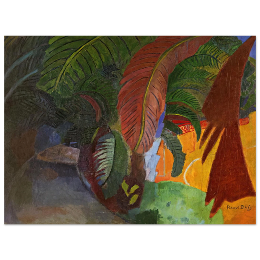 Palm Trees At Martigues Homage To Gauguin by Raoul Dufy (1910) – art poster