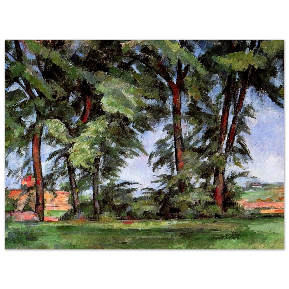 Tall Trees at the Jas de Bouffan by Paul Cézanne – art poster, view 2