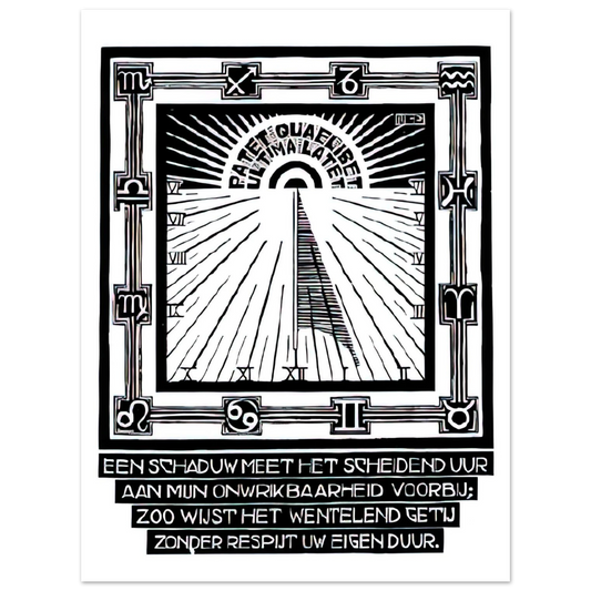 Sundial Xxiv Emblemata Rejected Plate by M.C. Escher (1931) – art poster, view 2