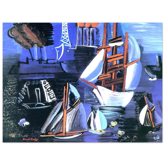 Boats In Le Havre by Raoul Dufy (1926) – art poster