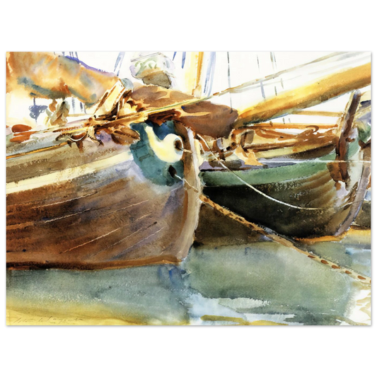 Boats, Venice by John Singer Sargent – art poster