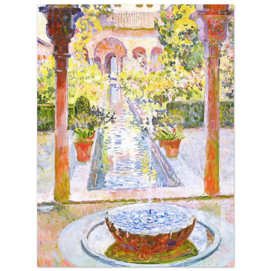 The Gardens Of Generalife In Grenada by Theo van Rysselberghe (1913) – art poster