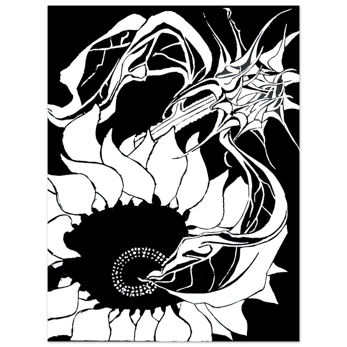Sunflowers by M.C. Escher – art poster, view 2