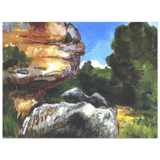 Rocks by Paul Cézanne – art poster