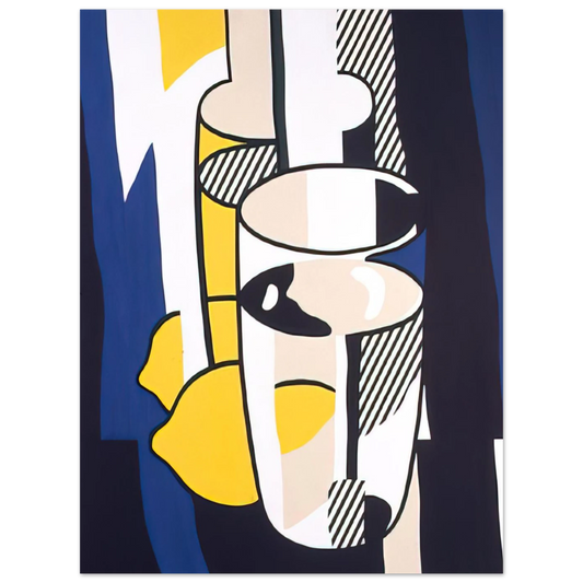 Glass And Lemon In A Mirror by Roy Lichtenstein (1974) – art poster, view 2