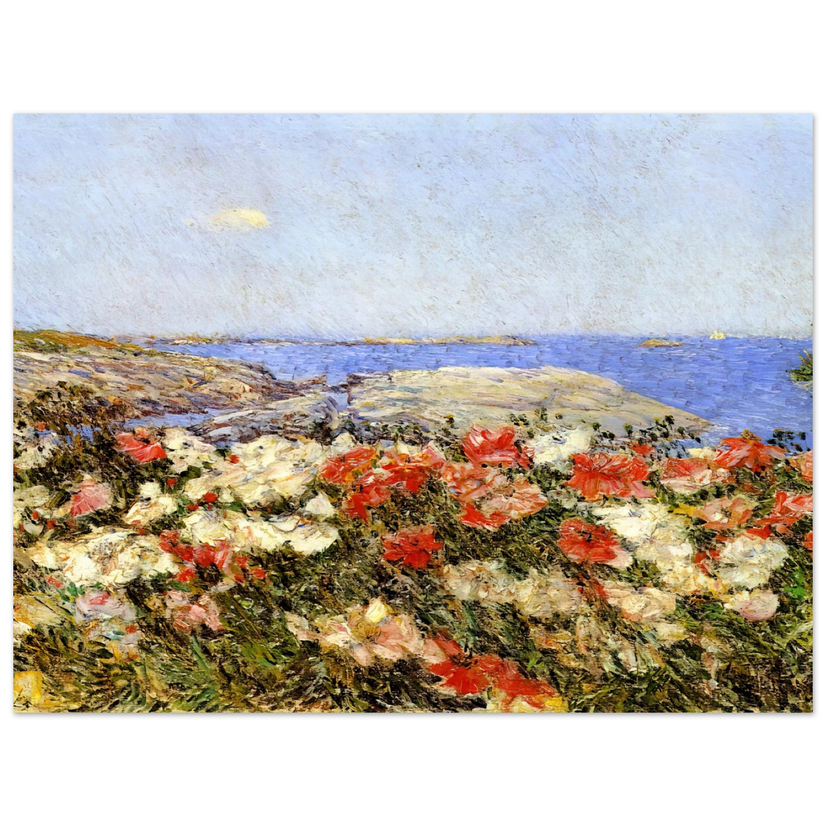Poppies On The Isles Of Shoals by Childe Hassam – art poster