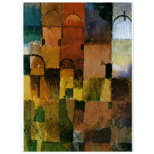 Red And White Domes by Paul Klee (1914) – art poster