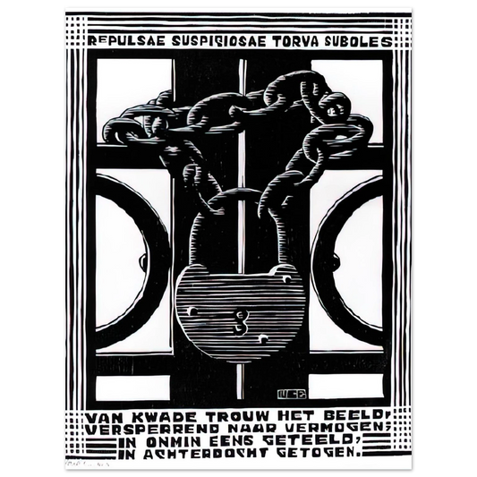 Padlock by M.C. Escher – art poster