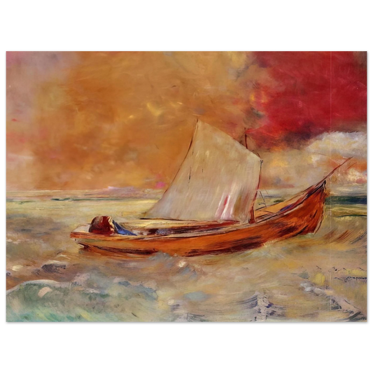 Yellow Boat by Odilon Redon – art poster