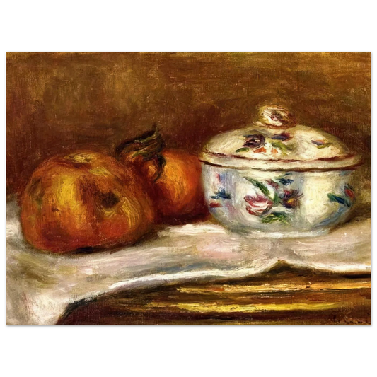 Sugar Bowl, Apple And Orange by Pierre-Auguste Renoir – art poster, view 2