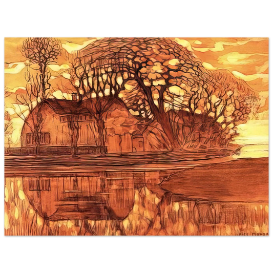 Farm At Duivendrecht by Piet Mondrian – art poster, view 2