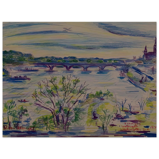 View From Room 603 Watergate Washington D C by Ivan Albright (1974) – art poster, view 2