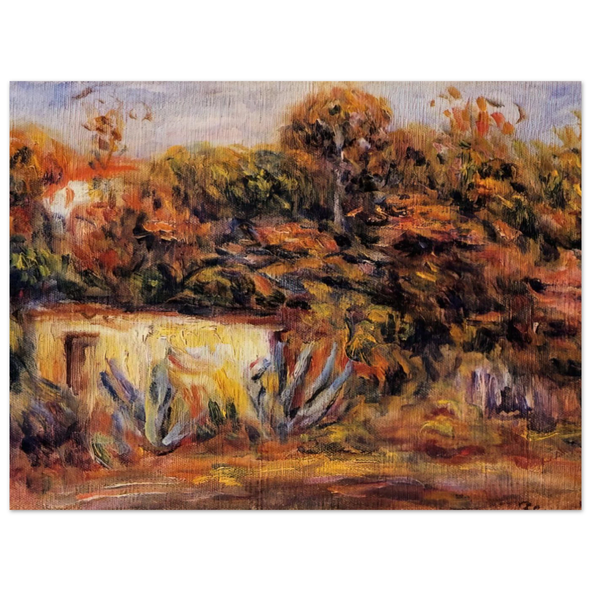 Cabin With Aloe Plants by Pierre-Auguste Renoir – art poster, view 2