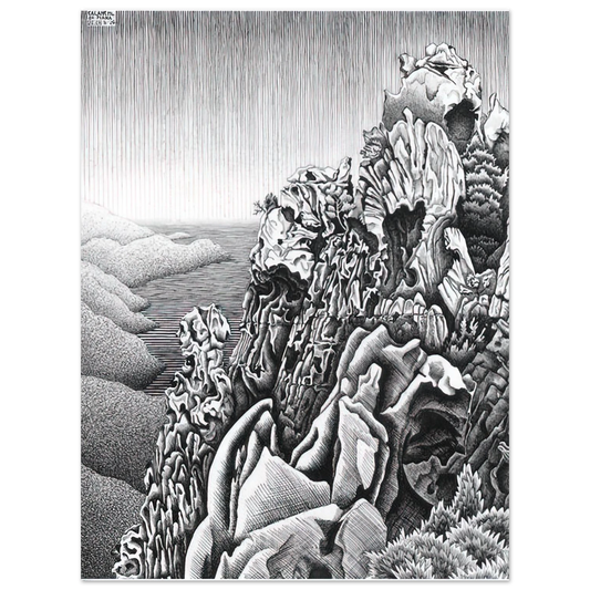 Calanques De Piana by M.C. Escher – art poster, view 2