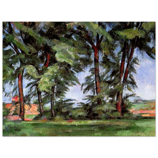 Tall Trees at the Jas de Bouffan by Paul Cézanne – art poster
