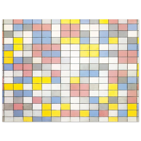 Composition With Grid Ix by Piet Mondrian – art poster, view 2