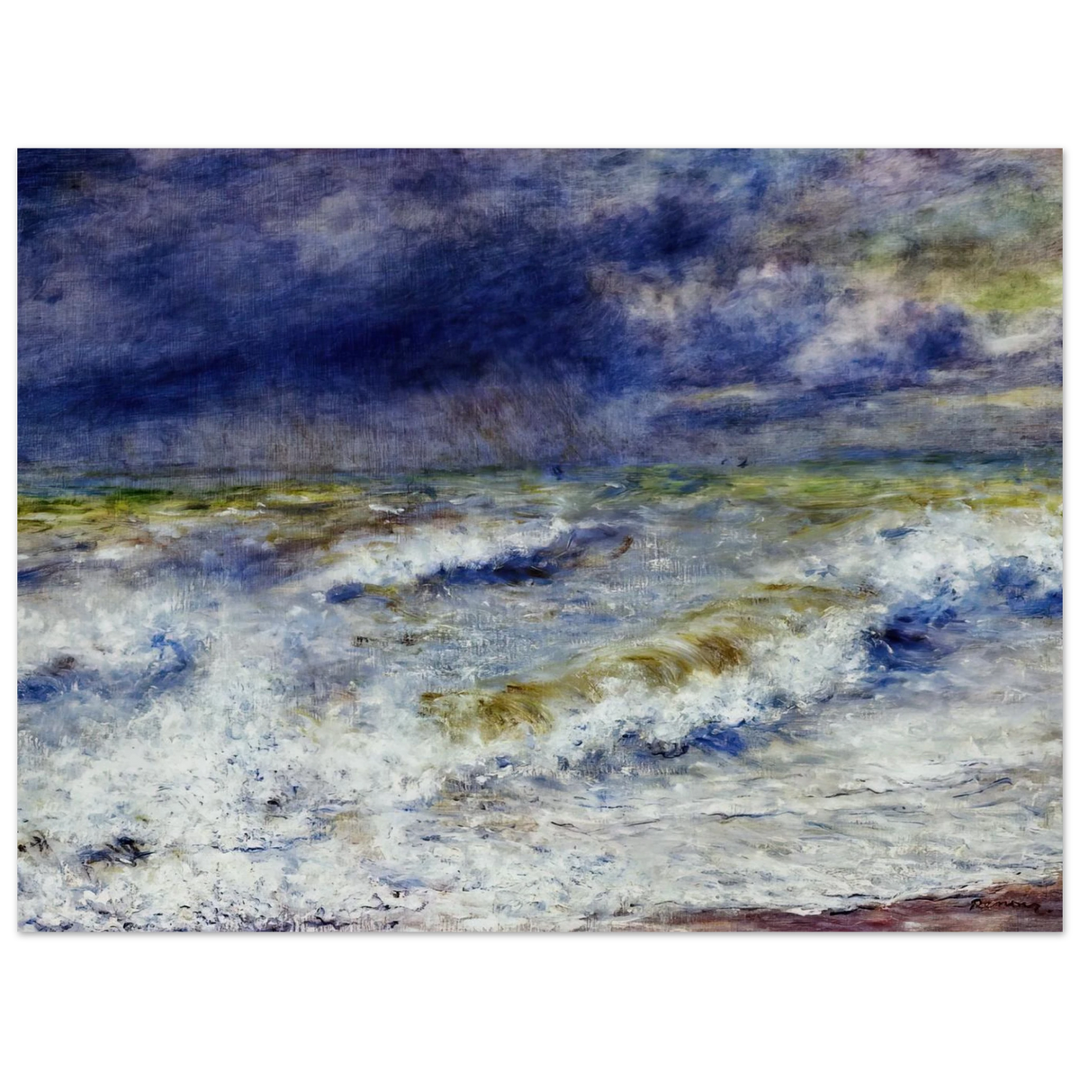 Seascape by Pierre-Auguste Renoir – art poster, view 2